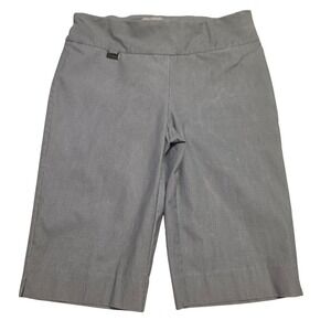 Peck & Peck Pinstripe Blue White Pull On Bermuda Shorts Size 8